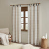 Karanje Natural Plaid Curtain Panel with Fleece Lining - 50 x 84