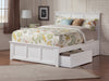 Kolindre White Queen Bed with Matching Foot Board and 2 Urban Drawers