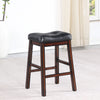 Kasabawalwe 2 Black Faux Leather Counter Height Stools