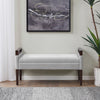 Kanadi Light Grey Upholstered Accent Bench