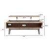 Jadhavwadi Light Brown Grey Lift Top Coffee Table