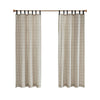 Karanje Natural Plaid Curtain Panel with Fleece Lining - 50 x 84
