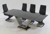 Black V Shaped Pedestal Base 5pc Dining Room Set