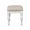 Asalaj Antique White Weathered Bark Accent Bench