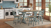 Majnal Light Blue Rustic Counter Dining Table