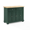 Basarge Emerald Green Kitchen Island Cart