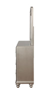 Ameni Metallic Platinum Wood Mirror