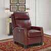 Arul Cabernet Power Recliner With Head Rest And Lumbar