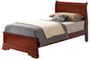 Ghungur Cherry Twin Panel 2pc Bedroom Set with Two Drawer Nightstand