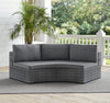 Kurundvad Gray Round Outdoor Sectional Sofa