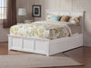 Kolindre White Queen Bed with Matching Foot Board and 2 Urban Drawers