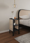 Hirawade 2 Black Nature Cane End Tables