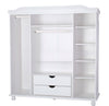 Panutre White 4 Door Wardrobe with 2 Drawer and 4 Small Shelf