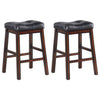 Kasabawalwe 2 Black Faux Leather Counter Height Stools