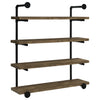 Kavane Rustic Oak 40 Inch Wall Shelf