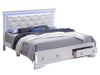 Silver Champagne Storage 4pc King Bedroom Set