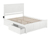 Kolindre White Queen Bed with Matching Foot Board and 2 Urban Drawers