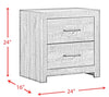 Alabadevi Walnut 2 Drawers Nightstand