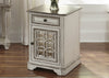 Asalaj Antique White Chair Side Table