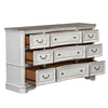 Asalaj Antique White 9 Drawer Dresser