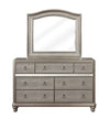 Ameni Metallic Platinum Wood Mirror