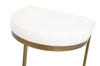 Maladewadi Peyton Pearl Brushed Gold Counter Height Stool