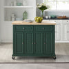 Basarge Emerald Green Kitchen Island Cart