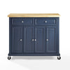 Basarge Natural Navy Kitchen Cart