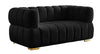 Masewadi Black Velvet 2pc Living Room Set