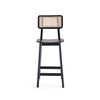 Hirawade 2 Black Nature Cane Counter Height Stools