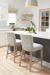 Palkarwadi Mesh Natural Gray White Counter Stool