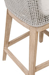 Palkarwadi Mesh Natural Gray White Counter Stool