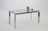 Black Dining Table Top Clear Glass 5pc Dining Room Set