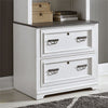 Jainyal Wirebrushed White Bunching Lateral File Cabinet