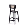 Hirawade 2 Black Nature Cane Counter Height Stools