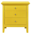 Panore Yellow 3 Drawers Nightstand