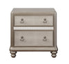 Ameni Metallic Platinum 2 Drawers Night Stand