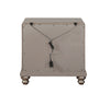 Ameni Metallic Platinum 2 Drawers Night Stand