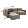 Jotewadi Taupe Modular LAF Sectional