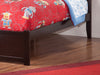 Kolindre Espresso Twin Bed with Flat Panel Foot Board and 2 Urban Drawers