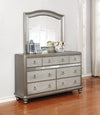 Ameni Metallic Platinum Wood Mirror