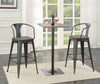 Madale Dark Elm Matt Black Square Bar Table