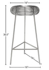 Golivane Silver Bar Stool