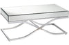 Donvade Chrome 3pc Coffee Table Set