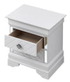 Kumari White Pearl 2pc Bedroom Set With Twin Bed