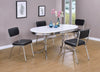 Amroli Black 5pc Dining Set with Oval Table