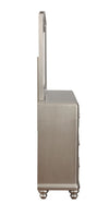 Ameni Metallic Platinum Wood Mirror
