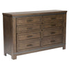 Hitni Beaten Gray 8 Drawer Dresser