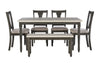 Kalamwadi Smokey White Dark Grey 6pc Dining Set