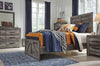 Kurkunde Gray Wood 2pc Bedroom Set With Twin Panel Bed